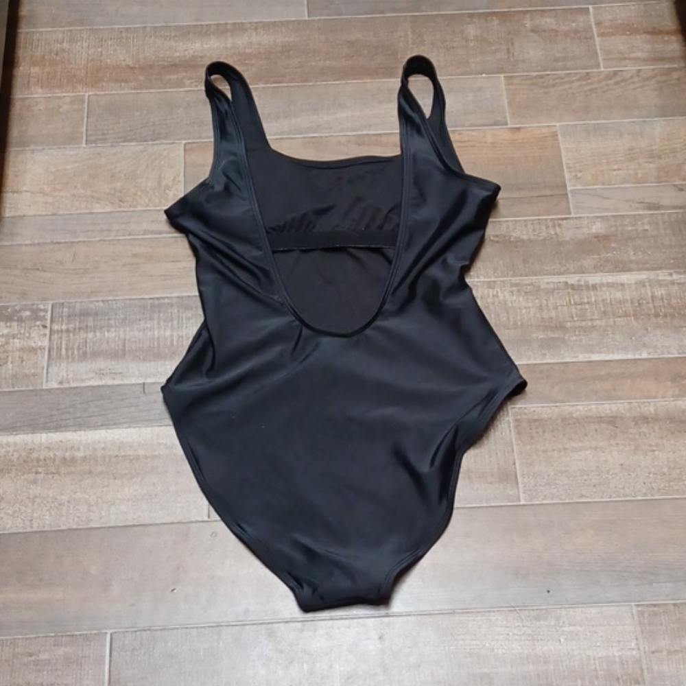No Boundries blk hi cut whimsical one piece suit - Picture 3 of 3